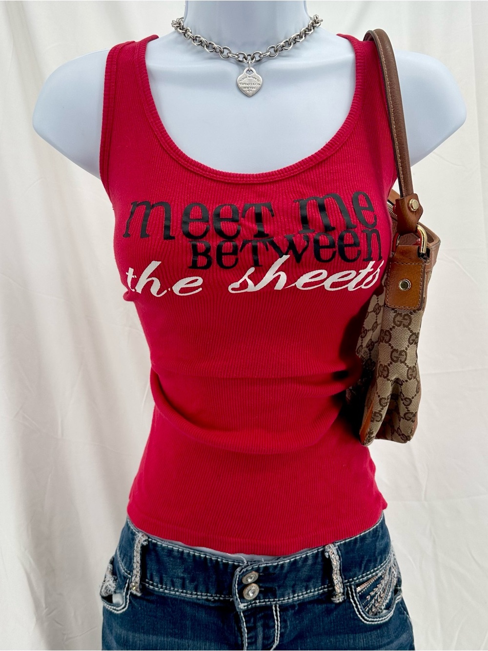 Coquette Y2K Humor Fitted Tank Top